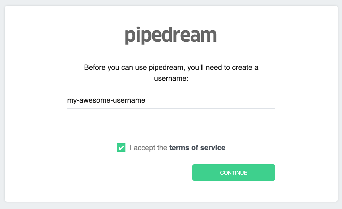 Pipedream username